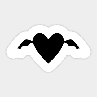 Cool Flying heart with wings Sticker